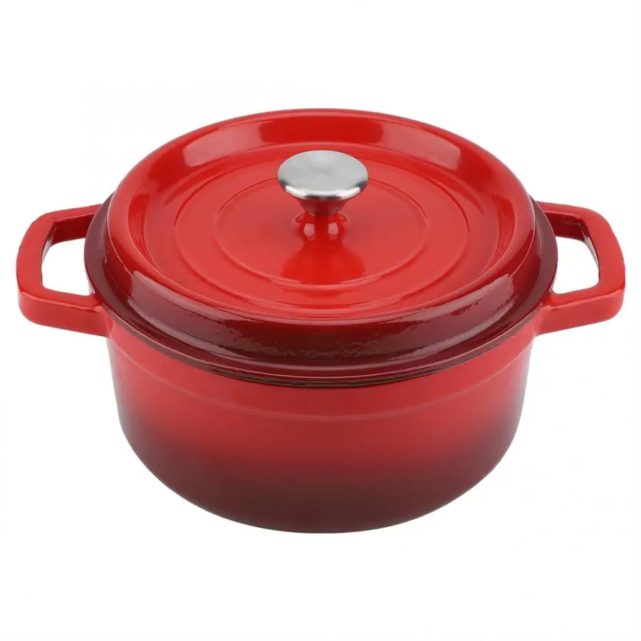 

Enameled Non-stick Cast Iron Cookware Oven Pot with Dual Handles Kitchen Tool