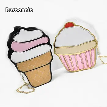

bolsa cupcake Women Bag Girl Messenger Bags Ice Cream Women Leather Handbags Cake Clutch Bolsa Feminina Bolsas Feminina