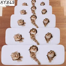 XYZLS 5 шт./компл. милый кот противоскользящие лестничные Коврики для лестницы этапная пластина коврик на кухню Пол Дверной Коврик 22*70 см украшение дома