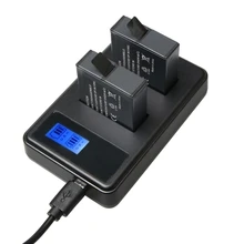 1Pc Gopro Hero 5 AHDBT-501 Battery Charger USB Dual LCD Charger Battery case For GOPRO5 AHDBT501 Action camera accessories