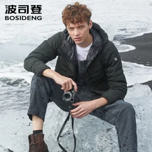 BOSIDENG пуховая куртка Мужская короткая куртка с капюшоном зимняя куртка теплый пуховик для ежедневной носки B80132001