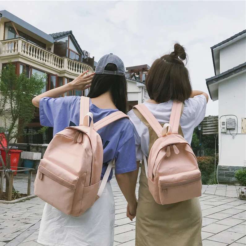 MJ Women Canvas Backpacks Ladies Shoulder School Bag Backpack Rucksack for Girls 2019 Travel Fashion Bag Casual Student Bag (31)