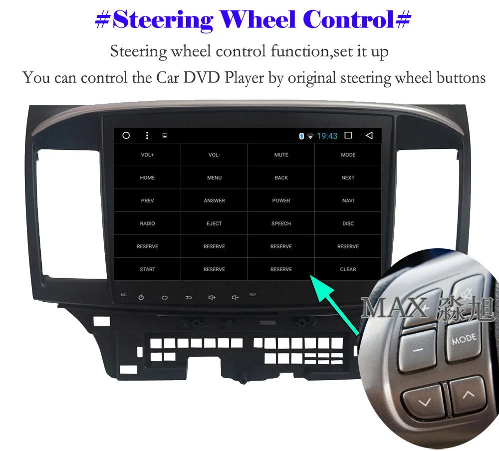 Discount MAX Android 8.1 Car DVD Player for Mitsubishi Lancer Car Radio RDS GPS Navigation system Free Map Bluetooth Call swc mirror link 11