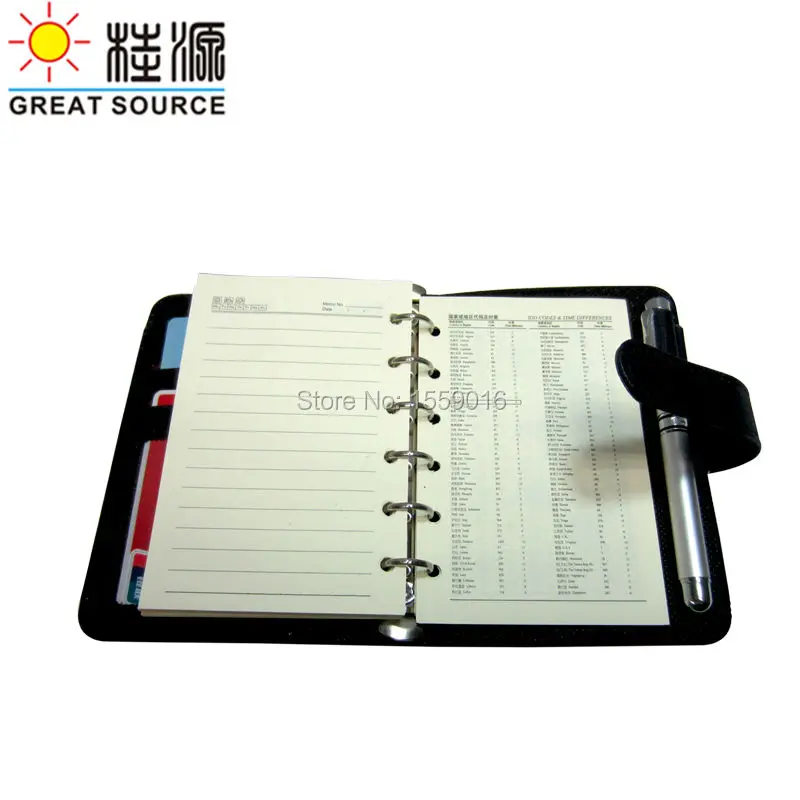 a7 leather ring notepad