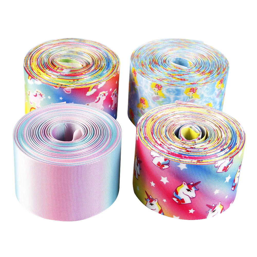 Дэвид Энджи 25 мм или 50 75 Радуга Grosgrain лента 5Y DIY Волосы материалы для бантов
