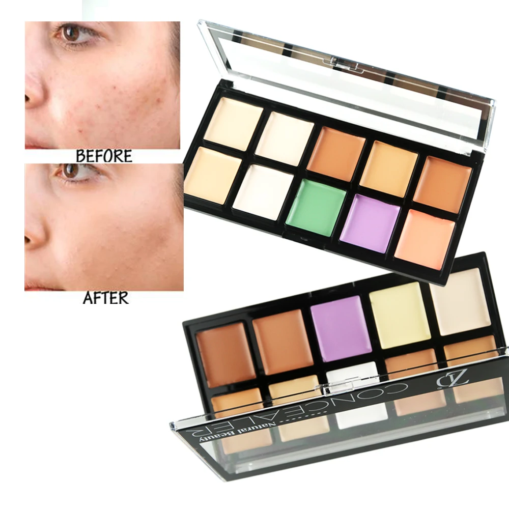 

2017 Concealer Cream Contour Palette Foundation Make Up Palatte 10 Colors Waterproof Cosmetics Makeup Face Base Maquiagem F2043