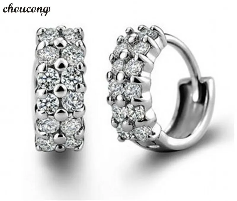 

Jewellery Fashion Lady 925 Sterling silver AAAAA Zircon Cz Dangle Earrings for women Party WeddingJewelry Gift