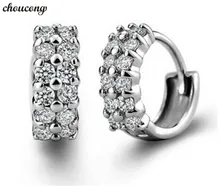 Perhiasan Fashion Wanita 925 Sterling Silver AAAAA Zircon CZ Menjuntai Anting-Anting untuk Wanita Pesta Pernikahan Perhiasan Hadiah(China)