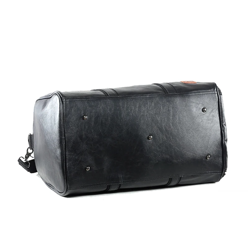 Men's Leather Sports Training Bag Durable Gym Bags for Men Fitness Military Training Handbag Leather Travel Luggage Tote
