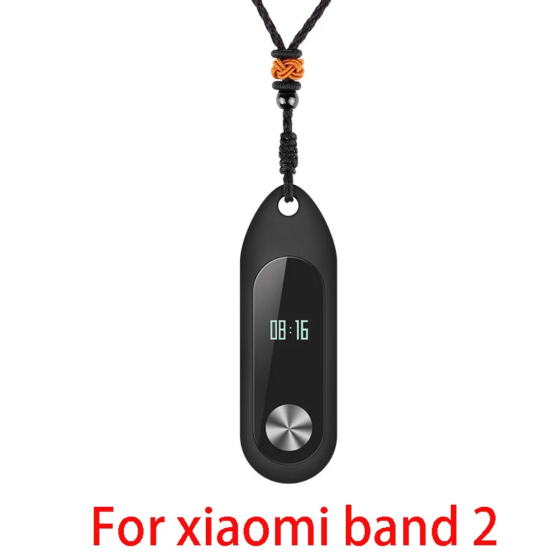 black Для Xiao mi Band 3/mi Band 3 nfc силиконовый чехол ожерелье Украшение DIY mi Band 2 подвеска защитный чехол Аксессуары - Color: black