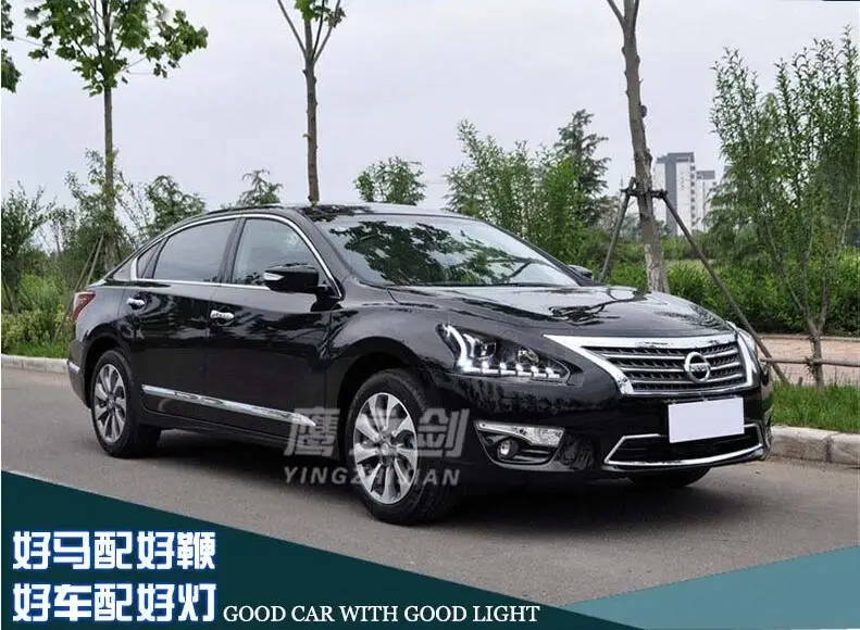 Hireno фары для 2013-2015 Nissan Altima Teana фар сборки LED DRL ангел объектив двойной луч ксеноновые 2 шт