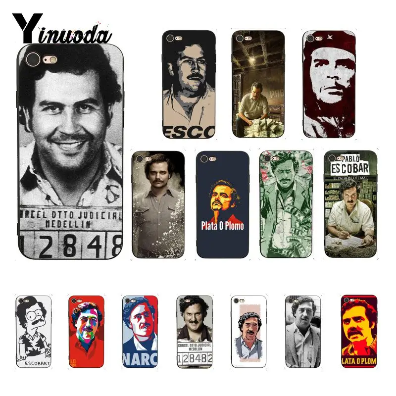 

Yinuoda Pablo Escobar Colorful Cute Phone Case for iPhone 8 7 6 6S Plus X XS MAX 5 5S SE XR Cover Fundas Capa