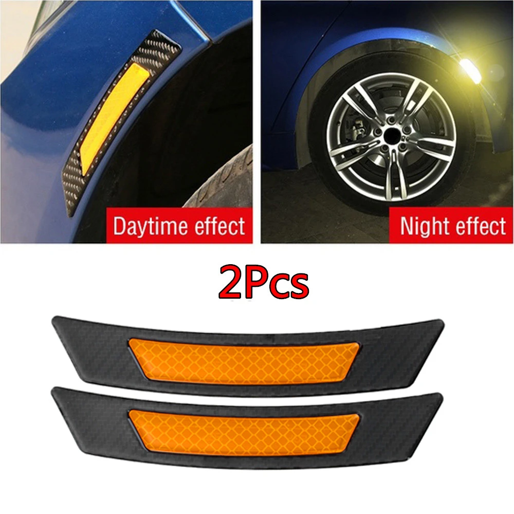 plate number Practical Wheel Eyebrow Car Reflective Stickers Carbon Fiber Protection for BMW Volkswagen Mazda Audi custom bumper stickers