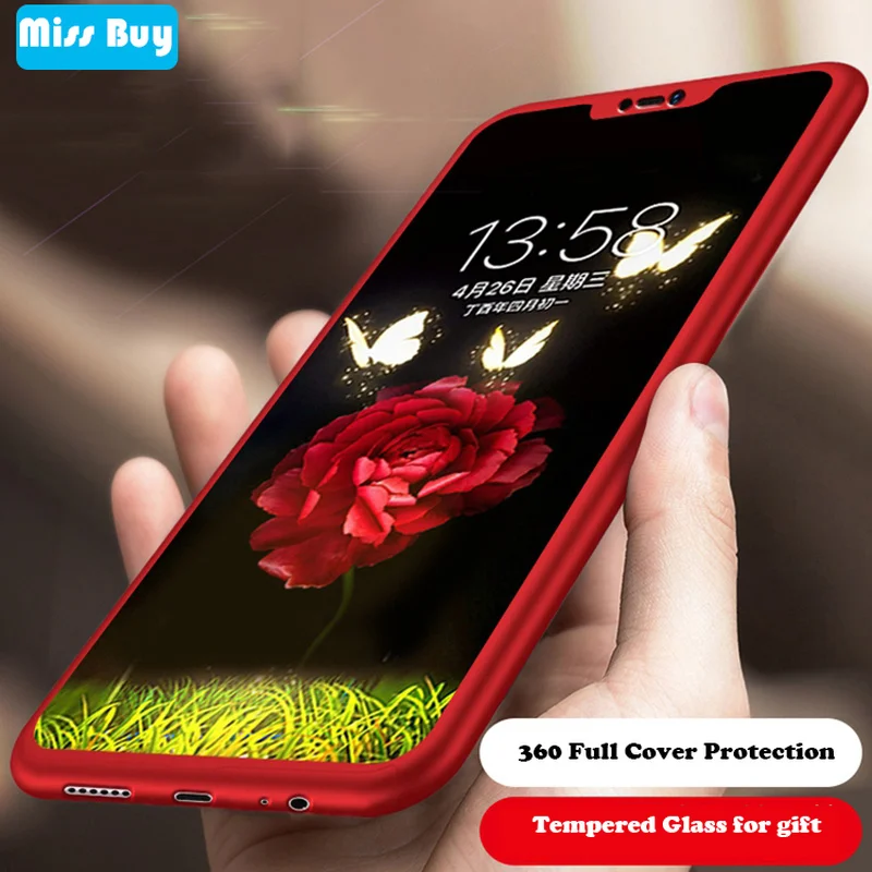 Missbuy 360 Degree Full Cover Phone Cases For Vivo Y83 Y85 Y71 Case Shockproof Fundas Couqe With Tempered Glass | Мобильные телефоны