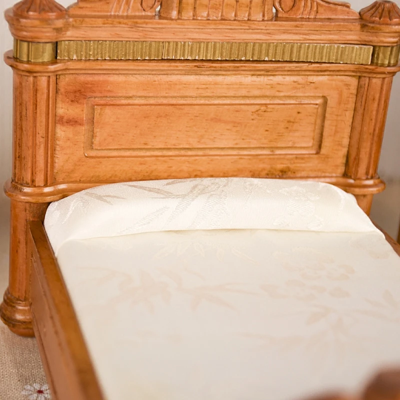 دوب k 1:12 دمية الأثاث السرير خزانة نتظاهر لعب لعبة خشبية محاكاة مصغرة دمى هدايا للبنات