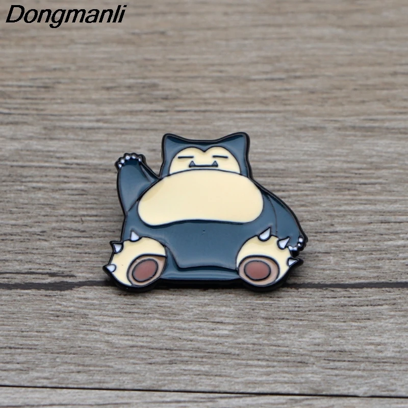 L3361 Snorlax Декоративный металл эмалированные Броши мультфильм творческие металлические броши Джинсовая Шляпа значок воротник ювелирные изделия 1 шт