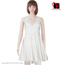 Латексное приталенное платье с открытой спиной, резиновый комбинезон Gummi, облегающее платье с v-образным вырезом и оборками, платье вечернее без рукавов, плюс размер XXXL