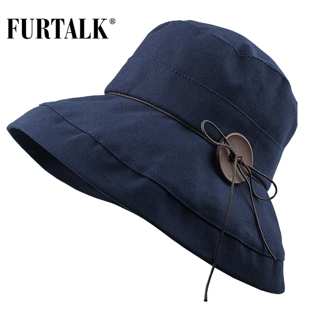FURTALK Women&Men Bucket Hat for Fishing Beach Cotton Hat Summer Hats for Women Fashion Design Foldable Brimmed