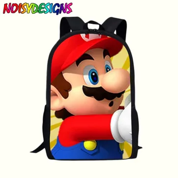 

New Hot Fashion School Bags Daily Daypacks Super Mario Printing Backpacks Girls Shoulder Bag Cool Cartoon Mochila Casual Men