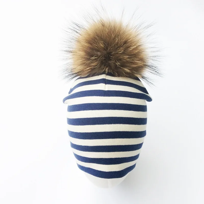 шапка детская natural raccoon fur шапки детские осенью зимой для девочек реальное енот