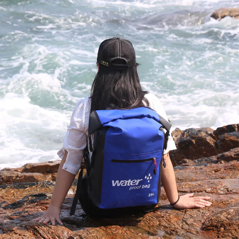 

25L Outdoor Waterproof Swimming Bag Backpack Bucket Dry Sack Storage Bag Rafting Sports Kayaking Canoeing Travel Wateroof Bag