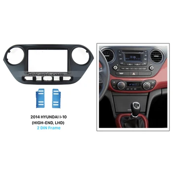 

Seicane Double Din Left Hand Drive Car Radio Stereo DVD panel Fascia for 2014 HYUNDAI I-10 HIGH-END Trim Installation kit