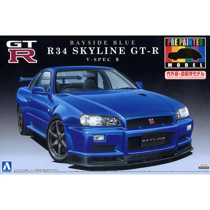 

1/24 AOSHIMA 00859 GT-R R34 SKYLINE V-SPEC II model hobby