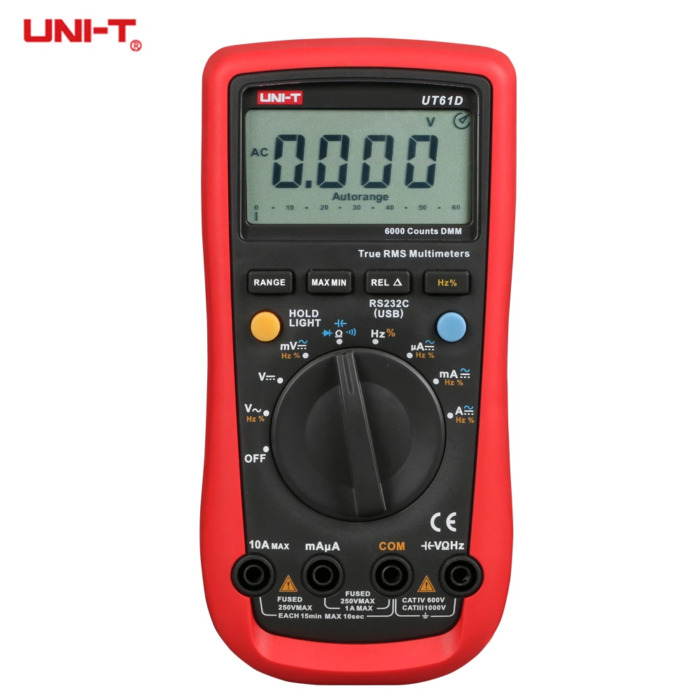 UNI T UT61D Modern Digital Multimeter Auto Range Multimeter with 6000