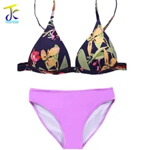 Women’s Full Bloom Over The Shoulder Bralette Bikini Swimsuit Sexy Female Enchantment Classic Wrap Top Swimwear Brazilian