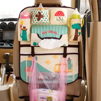 

Cute Cartoon Hang Bag Organizer Storage Bag Backseat Car Organizador Bag Car Styling Rear Seat Protect Kids Toy Storage Pocket
