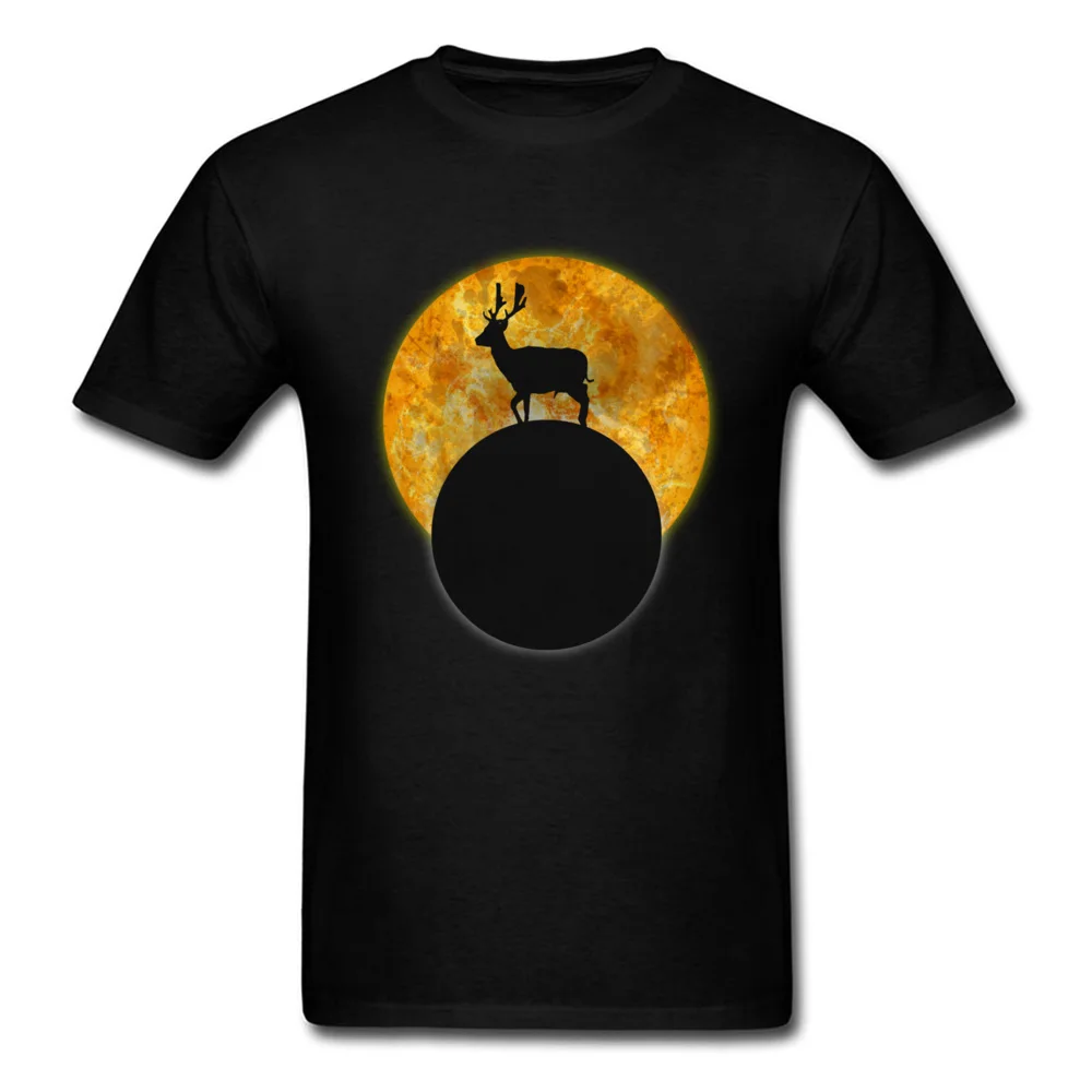 Deer Walking On The Moon_black