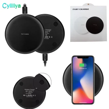

10pcs For iPhone X 8 Plus Qi Fast Wireless Charger Quick Charging 9V 1.67A 5V 2A For Sam S7 Edge S8 Plus Note 8 With Retail pack