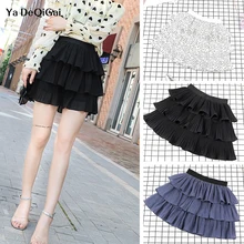 Новая летняя женская плиссированная юбка Продолжительность игры в Корейском стиле элегантная плиссированная юбка с высокой талией для соревнований для маленьких девочек