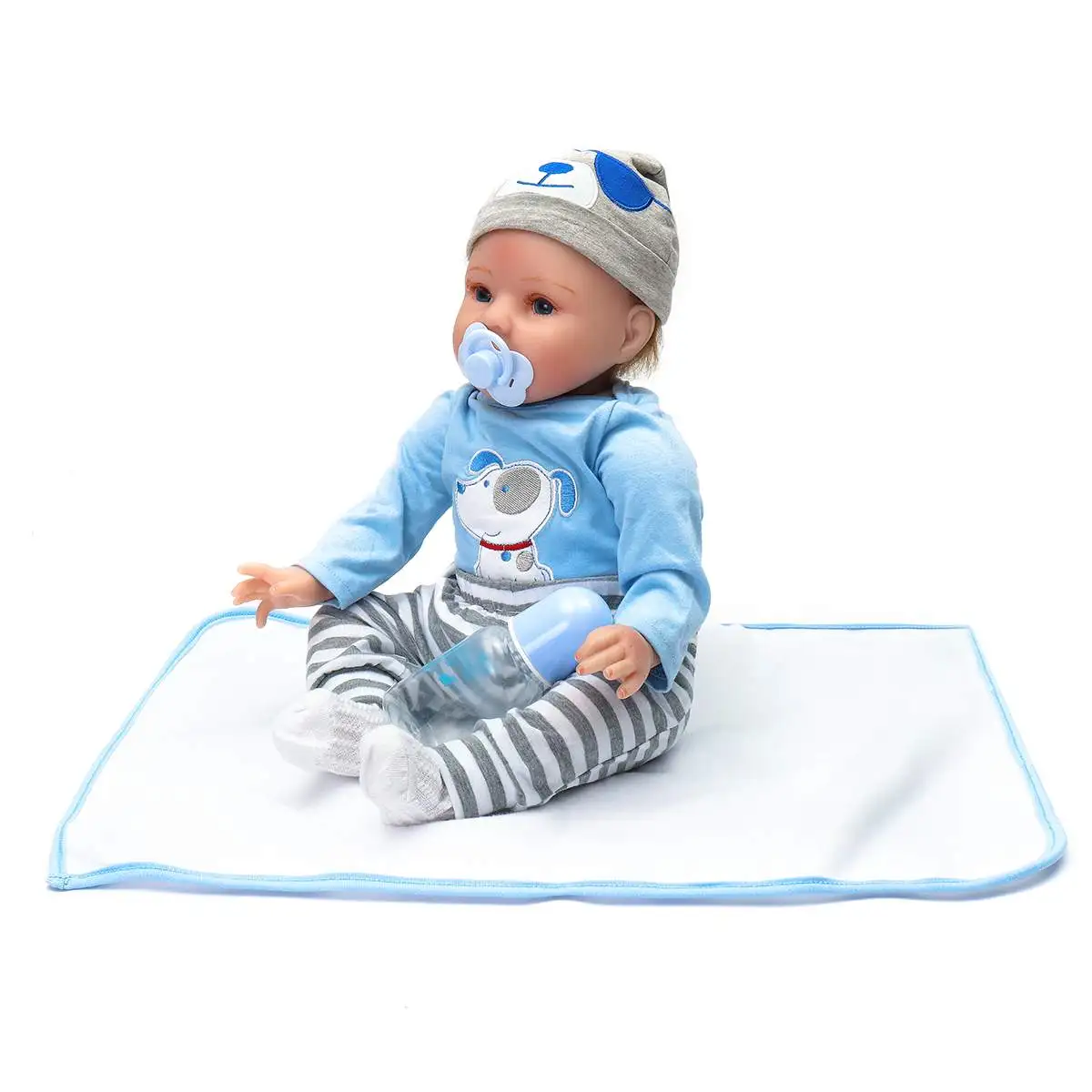 22 inch 55cm Silicone Vinyl Reborn Baby Dolls Handmade Lifelike Newborn Babies DollsBoy Toy Kids Birthday Christmas Gifts