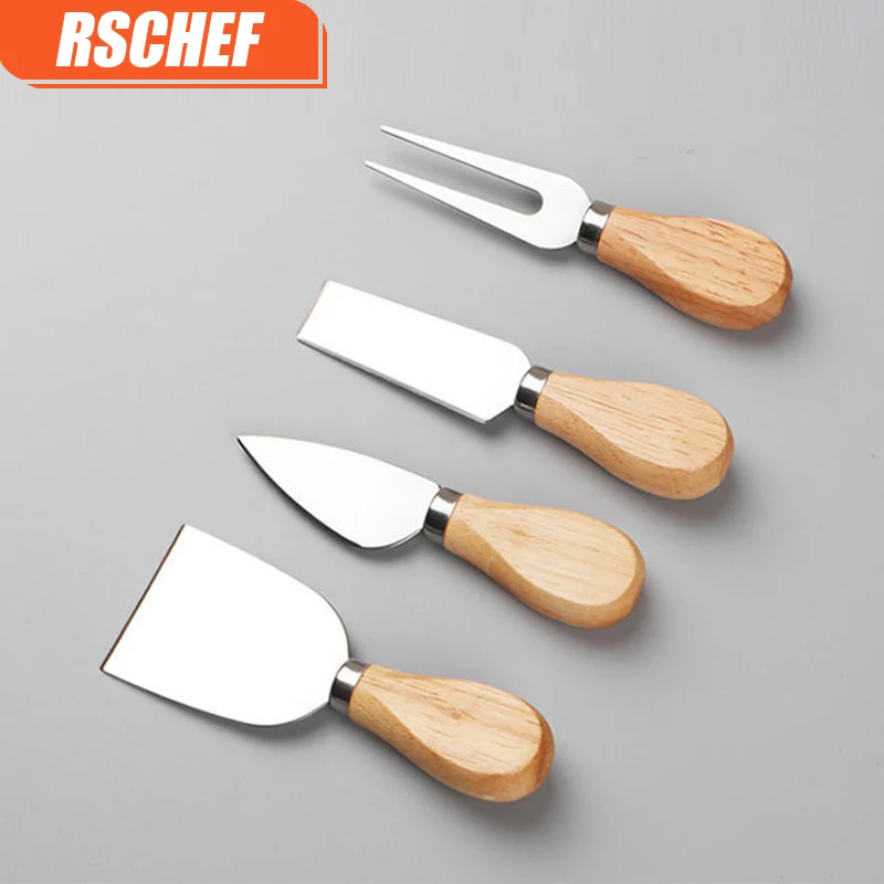 RSCHEF 1 комплект из 4 х предметов ножи нож для сыра с дубовой ручкой/Кухня