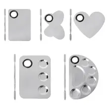 Нержавеющая сталь палитра краски лоток смешивания стержень шпатель набор для акварельной масляной краски ing макияж