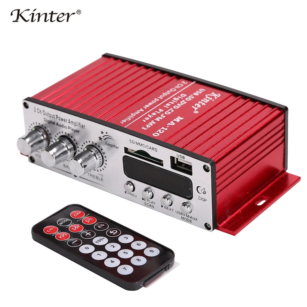 Kinter MA 120 для bluetooth усилитель аудио 2 канала управления бас Hifi стерео звук динамика