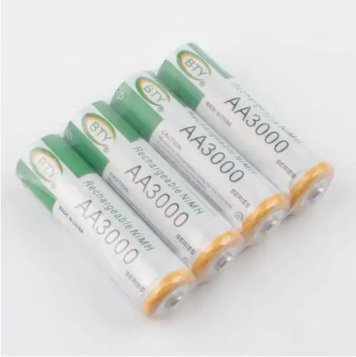 8x AA 3000 1,2 V Quanlity аккумуляторная батарея AA 3000mAh BTY Ni-MH 1,2 V аккумуляторная батарея 2A Baterias Bateria Batterie 3000