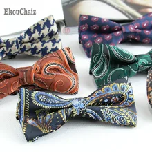Высококачественный галстук-бабочка для мужчин Пейсли Цветочный галстук-бабочка из полиэстера цветной галстук-бабочка Para Ho мужской s Corbatas Hombre Cravate