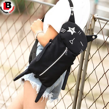 

Women Fashion Funny Cute Handbag Personality Design Black Cat Shape Shoulder Crossbody Bag for Female School Messenger Purse