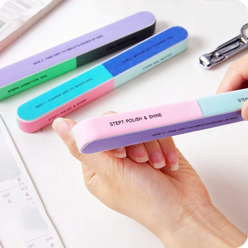 

1PC/SET Six-sided Polishing File Nail Tool Creative Printing Nail File Sanding Professional Nail File