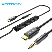 Vention Type C to 3.5mm Audio Cable USB Type-C 3.5 Jack USB C to 3.5 mm Spring Aux Cable for Xiaomi Car Stereo Speaker Headphone