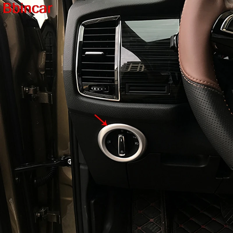 Bbincar Front Driver Seat Headlight Switch Cover Frame Decoration Interior Trim For Skoda Superb B8 2016 2017 | Автомобили и
