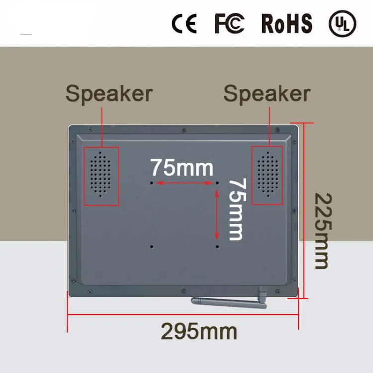  Cheapest 1024*768 resolution 350cdm2 brightness 12 inch all in one gaming computers with win7 or 10