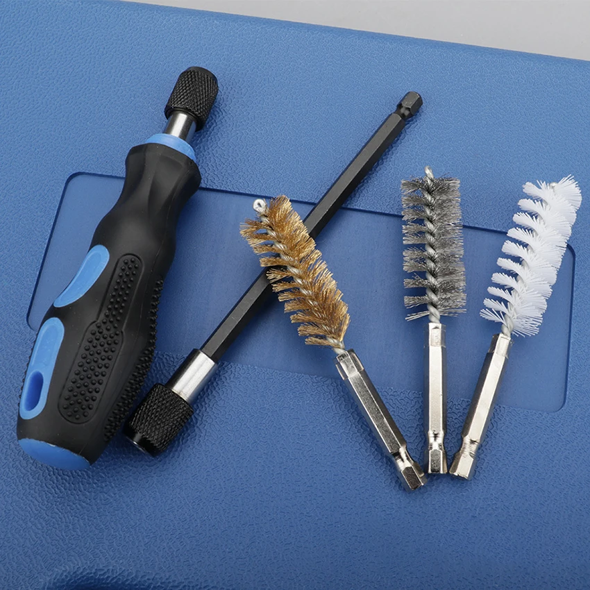 38PCS Industrial Wire 1//4in Hex Shank Brush Set Extendable Stainless Steel
