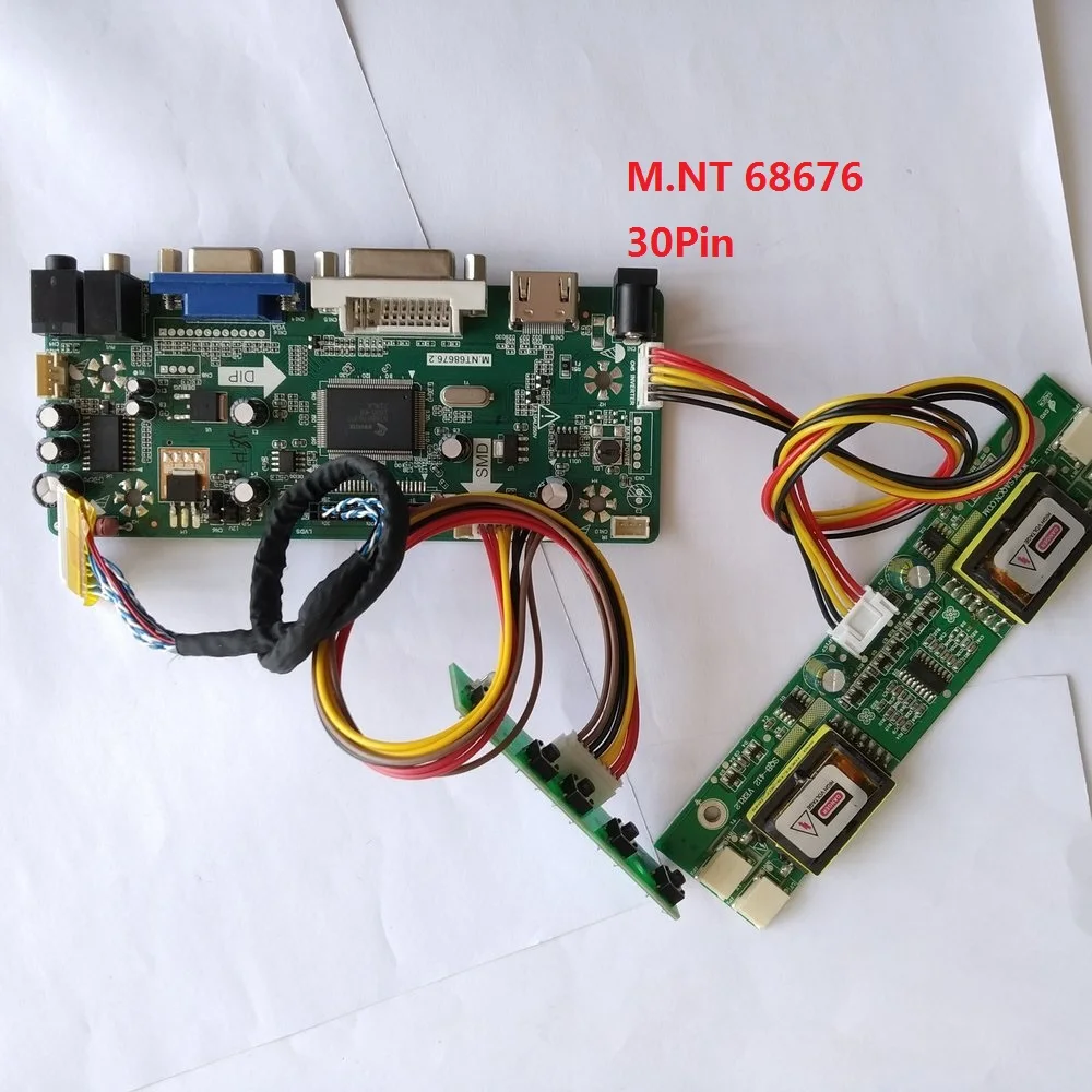 

kit for HSD190ME13-A12 19" 1280X1024 Controller board LVDS 4 lamps 30pin M.NT68676 DIY Screen Panel VGA DVI HDMI Driver