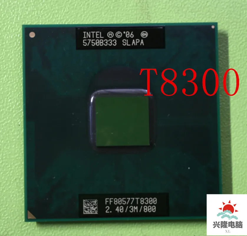 Intel Core Duo T8300 t8300 cpu 3M кэш-память, 2,4 ГГц, 800 МГц FSB, двухъядерный процессор ноутбука для 965 наборов микросхем