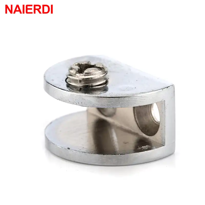 cristal adaptativo de 5 a 8 mm de grosor EBL3008-4P acabado de acero inoxidable pulido 4 piezas Sayayo Abrazadera de vidrio s/ólido para estante de vidrio soporte de pared para montaje en pared