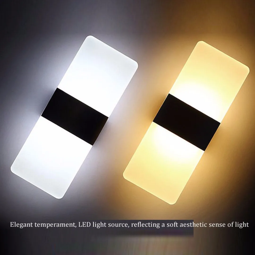 Modern LED Wall Light Up Down Cube Indoor Outdoor Sconce Light Lamp Decoration