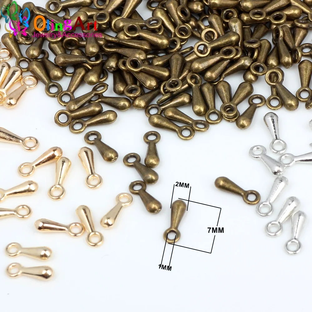 OlingArt 7MM 300pcs/Lot Copper Water Droplets Cord Used For Necklace